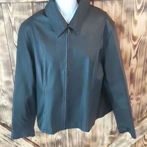 Forenza Large Leather Black Coat